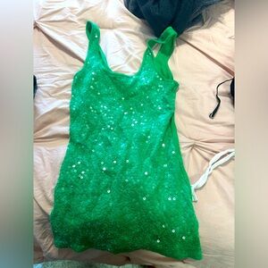 green sparkle top